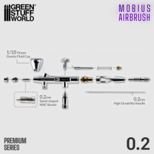 Preview: Mobius Airbrush premium 0.2mm